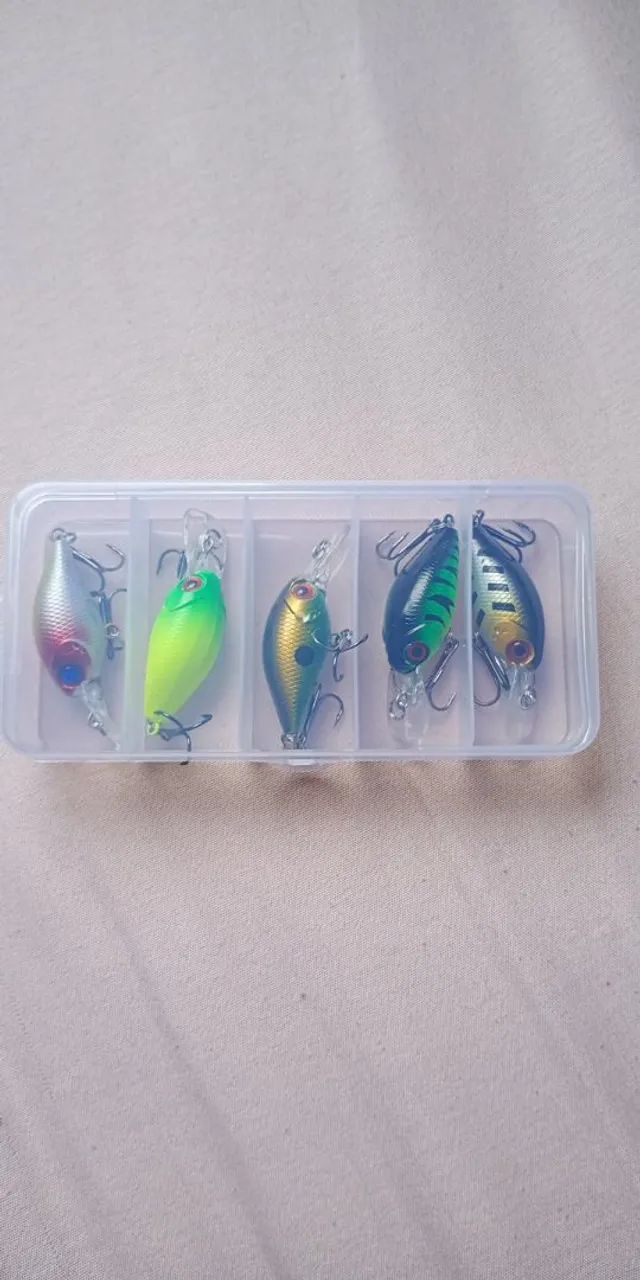 Kit 5 isca artificial de pesca 