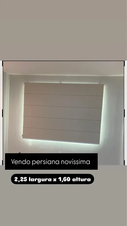 Persiana branca nova 2,25x1,60