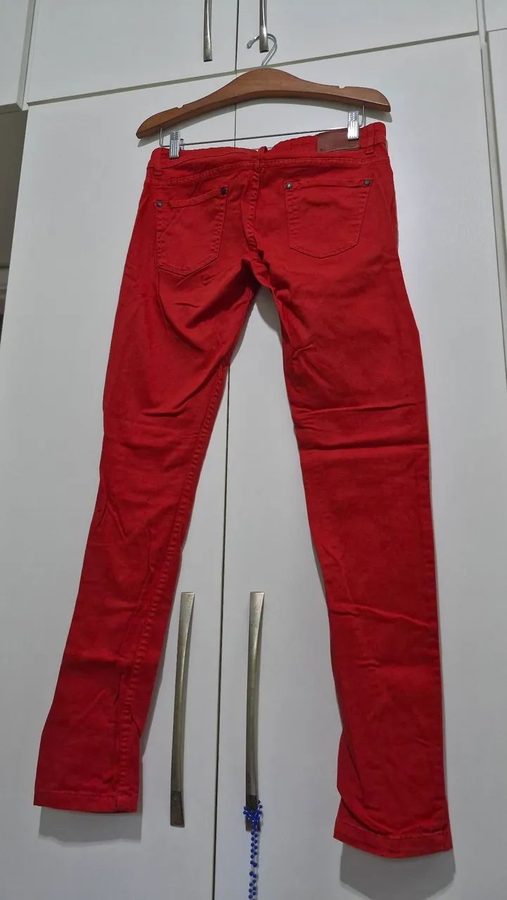 Calça Jeans Vermelha - Redley  - Foto 3