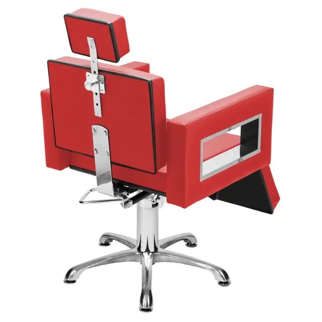 Cadeira Para Maquiagem Lisboa Inox Reclinável C/Ap Base Hidráulica Estrela - Foto 3