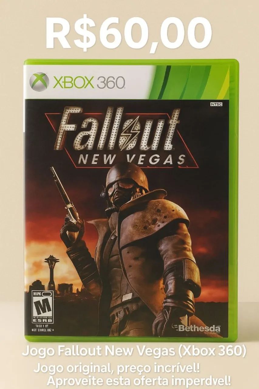 Fallout New Vegas (Xbox 360) - Original e Barato!