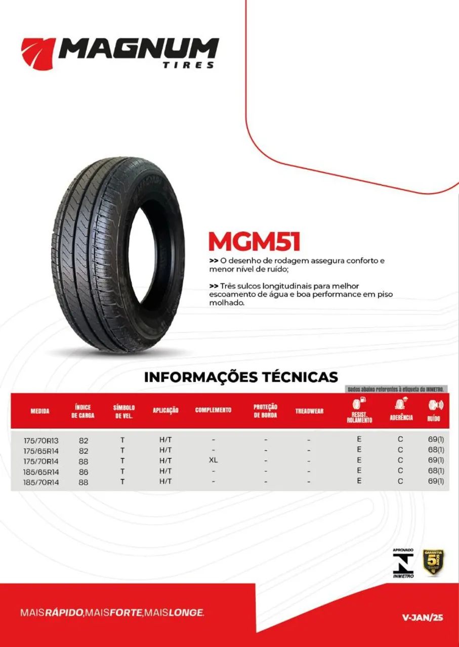 4 Pneus Novos Aro 14  175/65 Campione Magnum na Promoção! - Foto 3