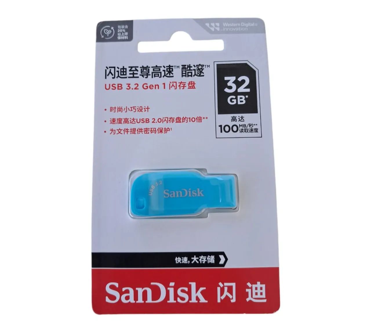 Pen Drive Sandisk 32GB USB 3.2 Gen 1 - Alta Velocidade - Foto 2