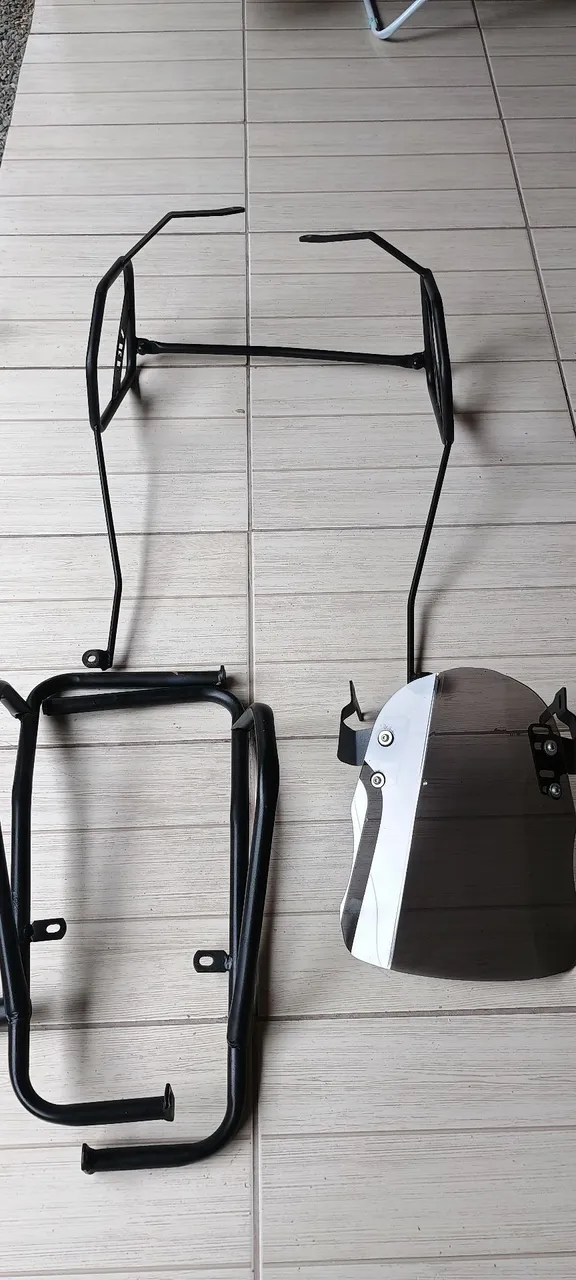 Suporte e Bolha de proteção para Moto