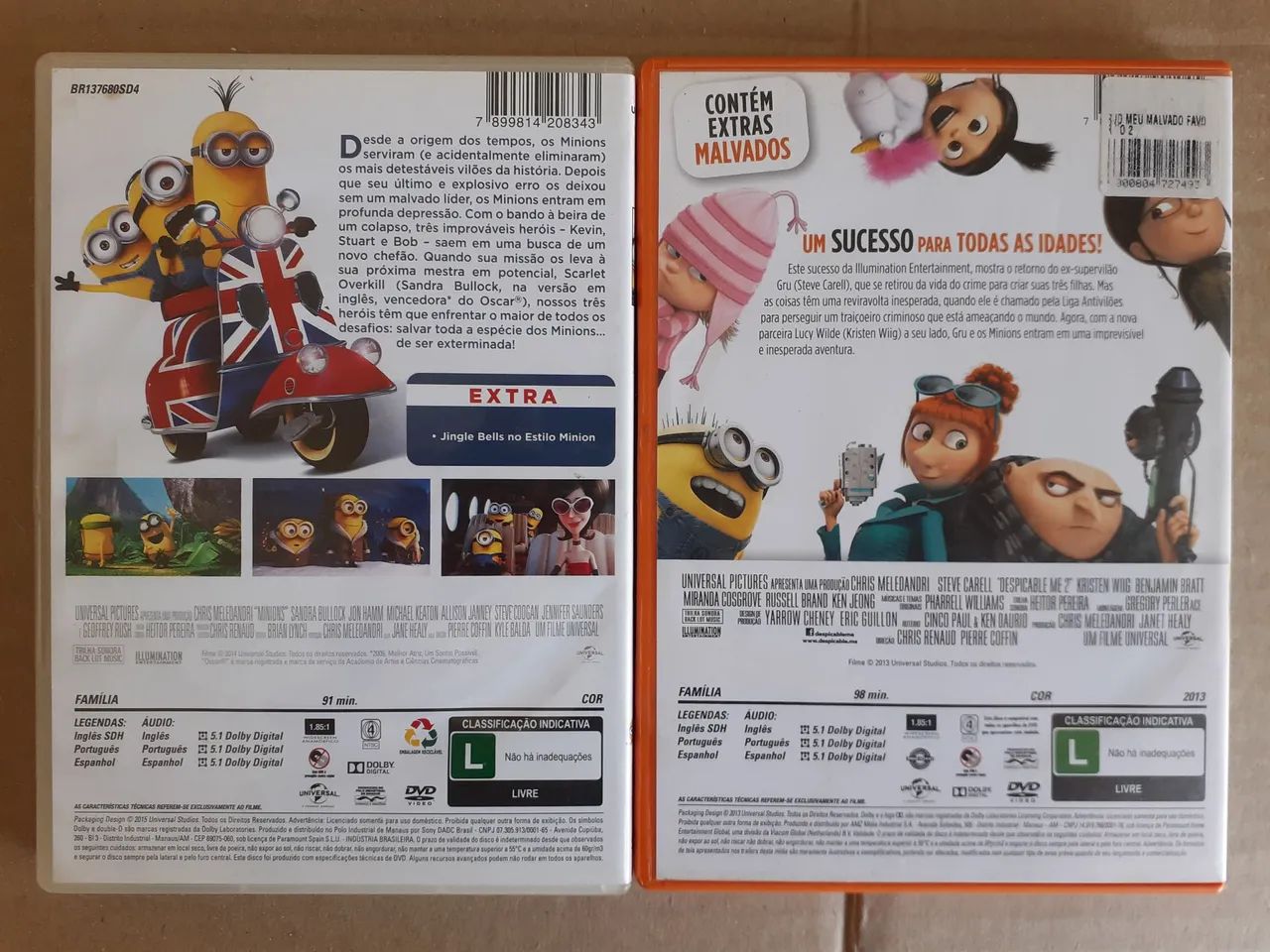 DVDs Minions e Meu Malvado Favorito 2 - Foto 2