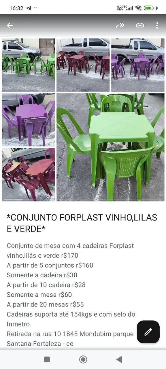 Mesas e cadeiras de plástico  - Foto 4