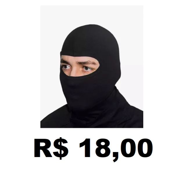 Balaclava Protege sol e frio poliéster 
