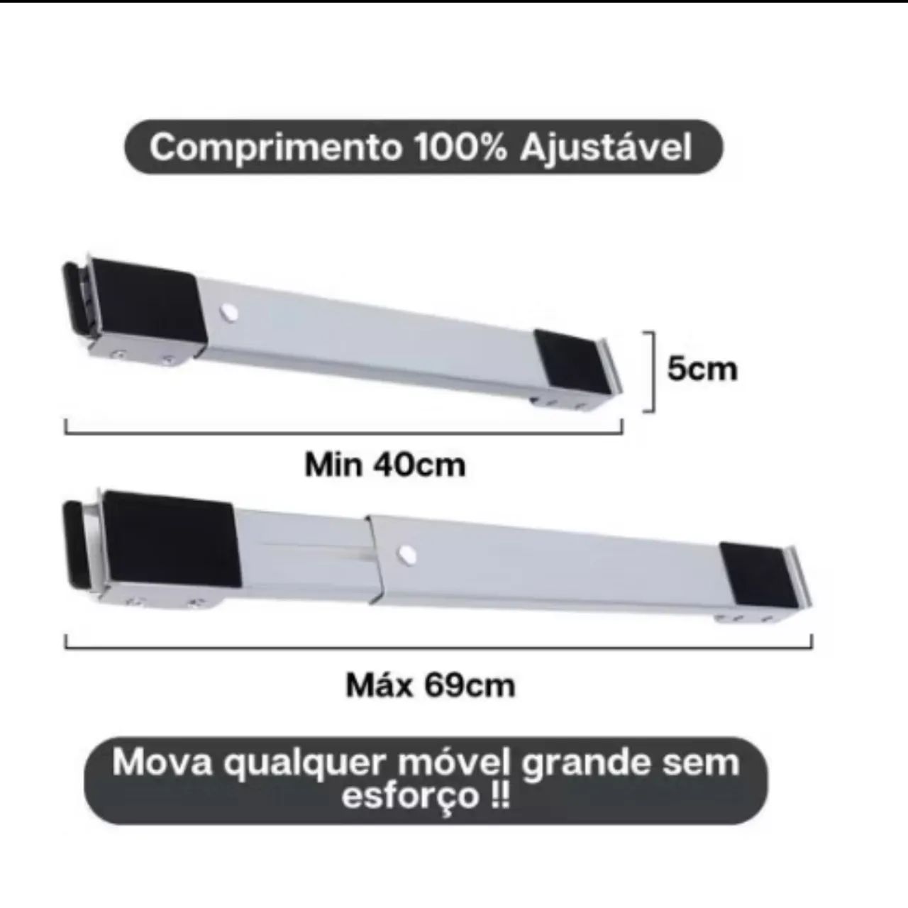 Suporte base de carrinho para Máquinas de Lavar, geladeiras - Foto 4