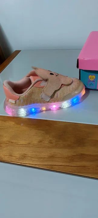 Tênis Infantil Pampili com Luzes - Rosa n°27