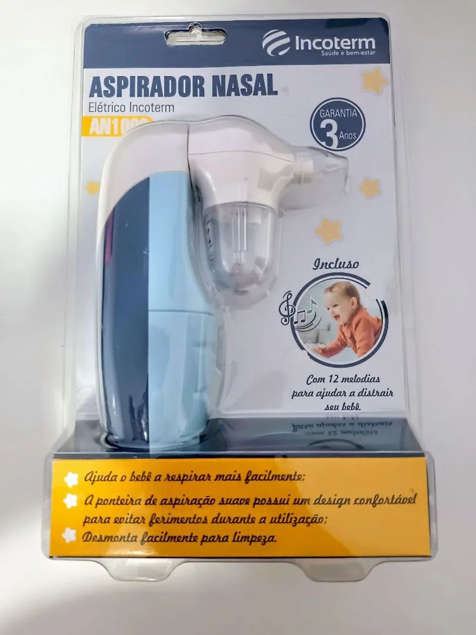 Aspirador Nasal Elétrico Incoterm Azul - Novo