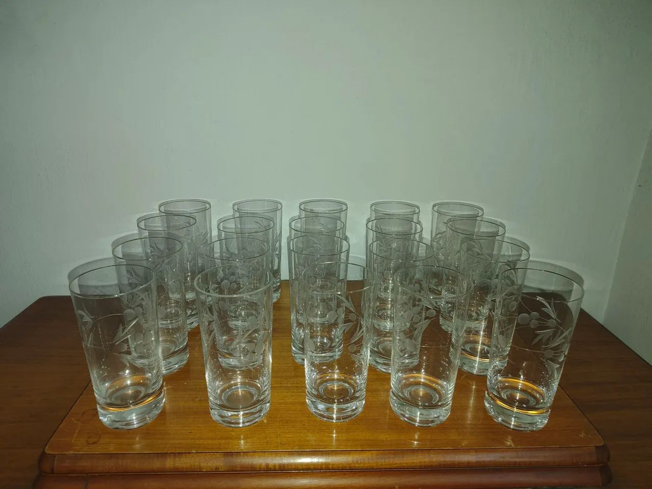 Copos de cristal lapidados - Belíssimos