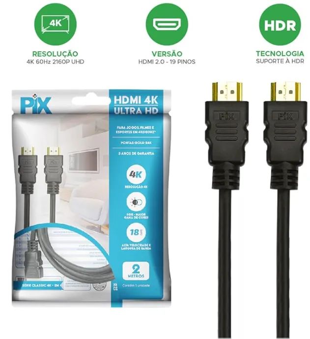 Cabo Hdmi 2.0 4K  2M - Foto 2