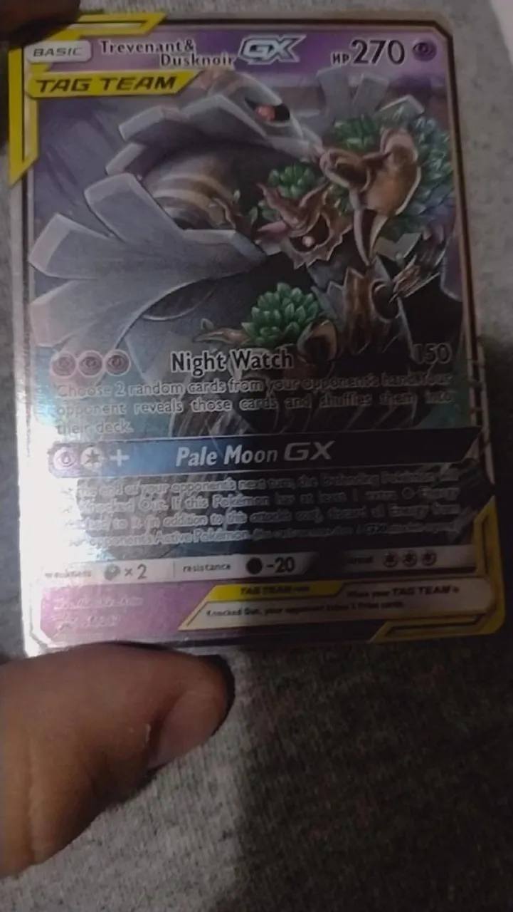Carta Pokémon Trevenant & Dusknoir GX TAG TEAM
