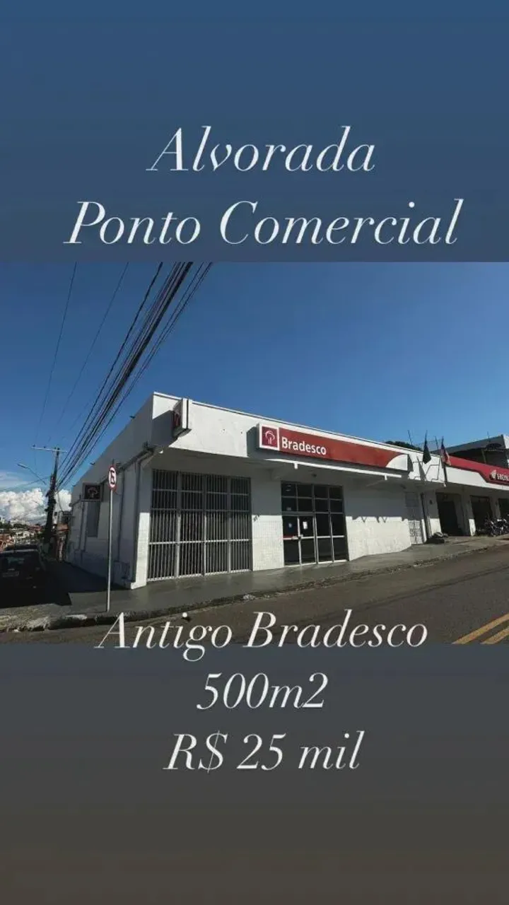 PONTO COMERCIAL NA ALVORADA, ANTIGO BRADESCO, COM 500M2