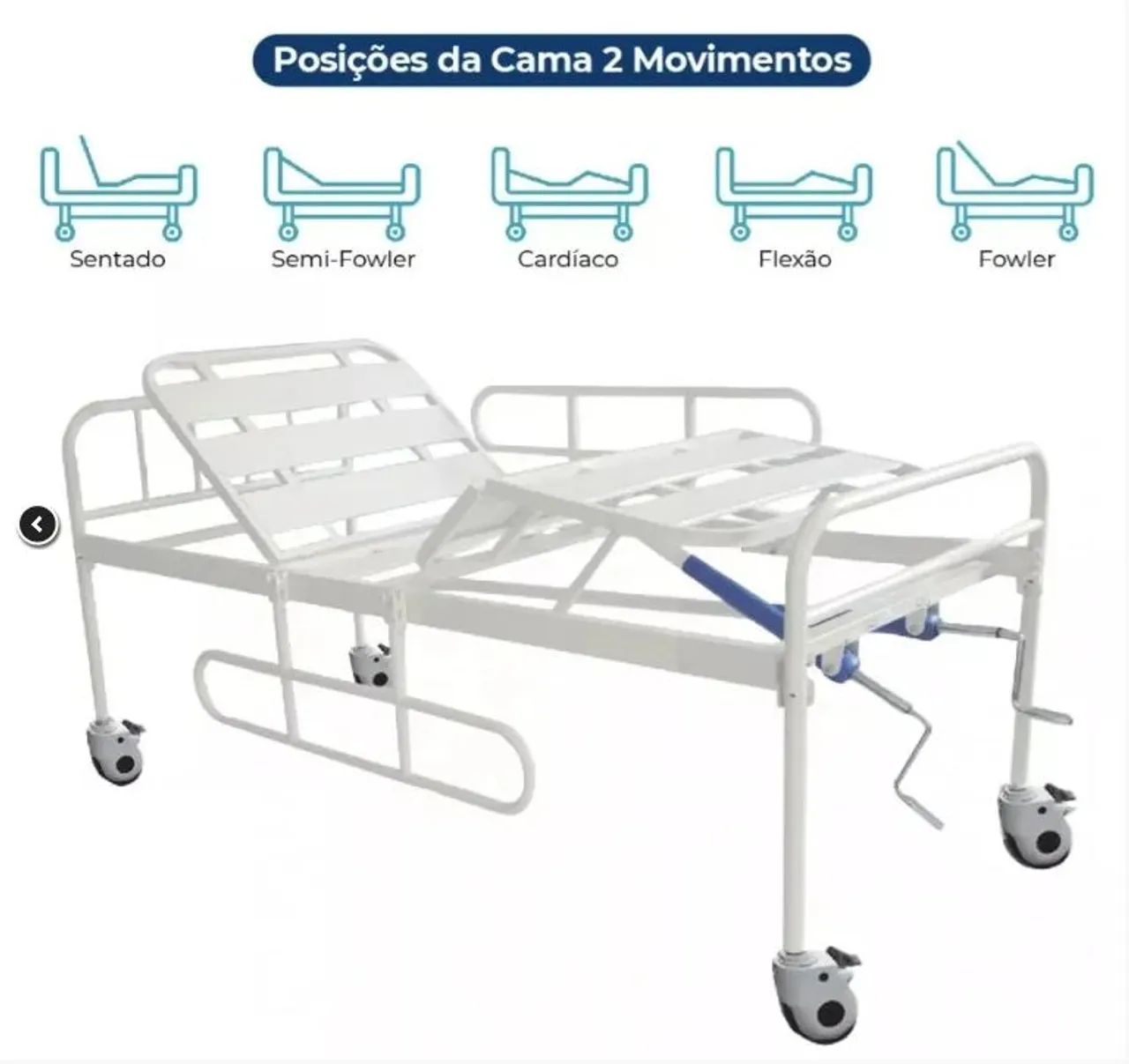 Cama hospitalar com 02 colchões  - Foto 3