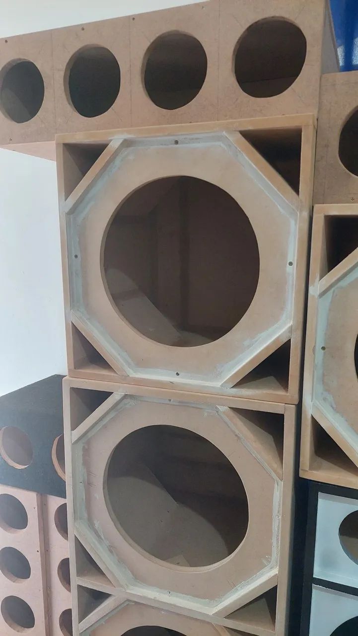 Caixa dupla subwoofer 12", mdf 15mm - Foto 5