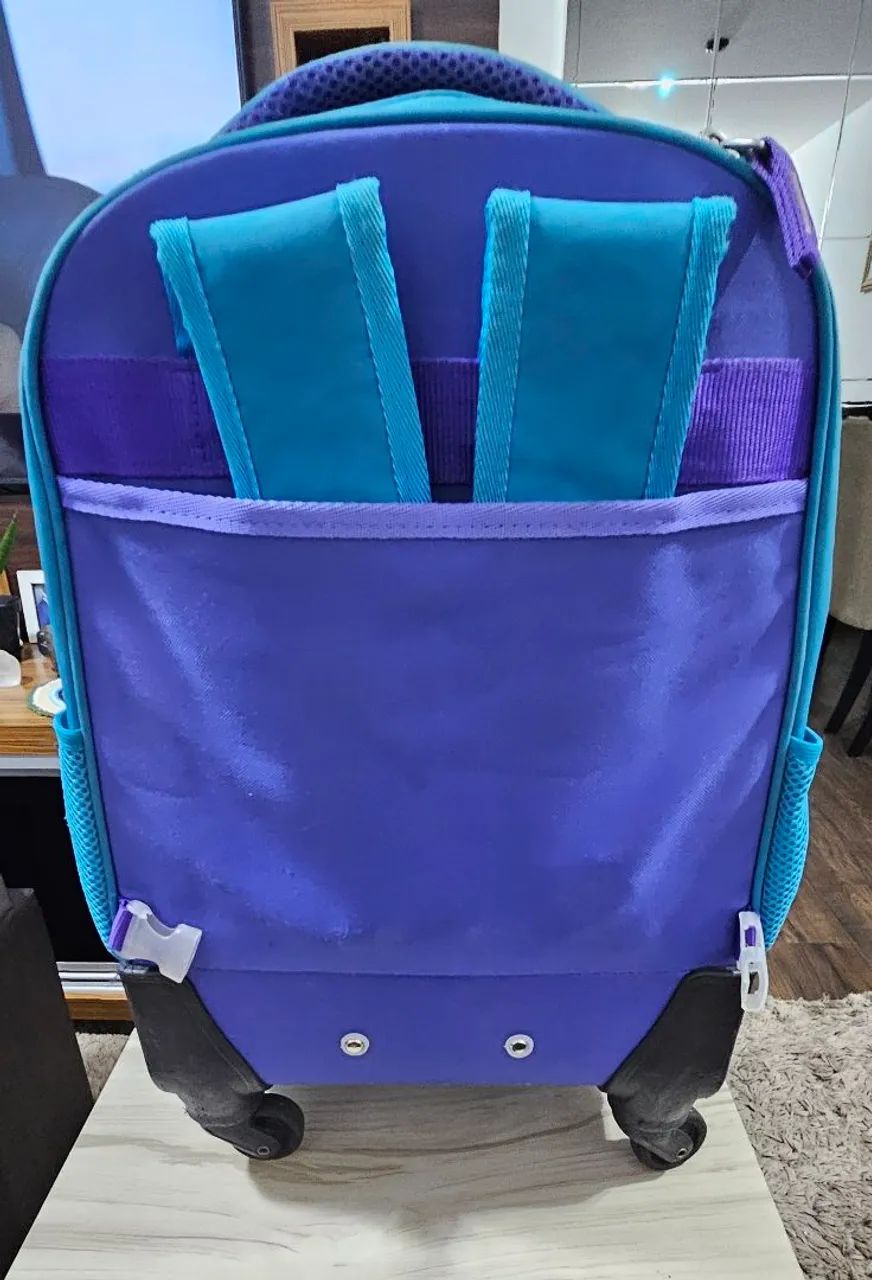 Mochila de rodinhas azul SESTINI - Foto 4