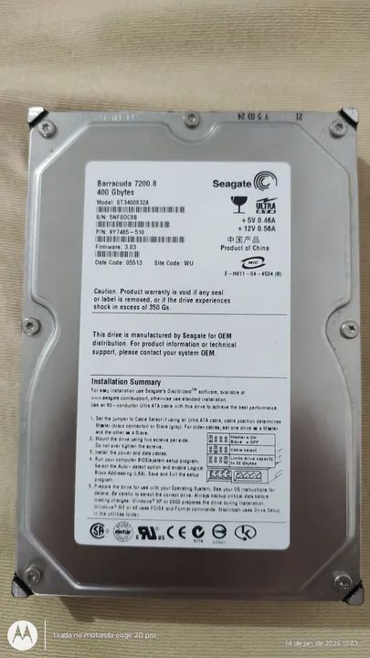 HD Seagate Barracuda 7200.8 400GB