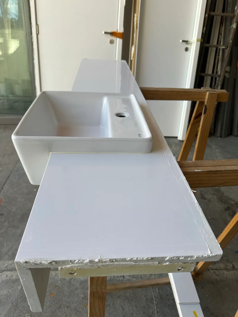 Pia de banheiro quartzo branco  - Foto 6