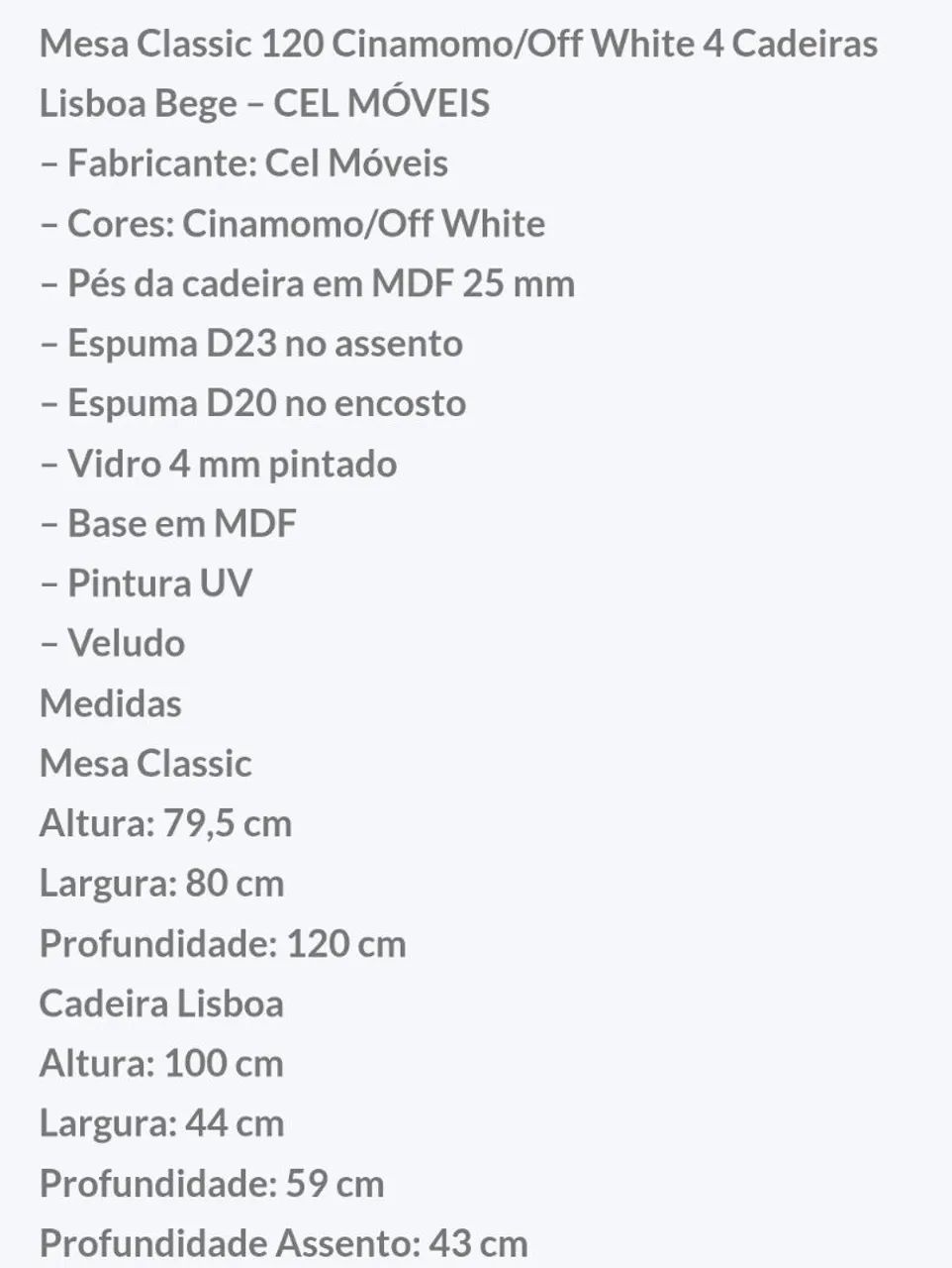 Mesa Classic com 4 cadeiras / pague na entrega  / frete grátis  - Foto 6