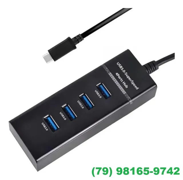 Adaptador Hub Usb Otg Type-c Tipo C 4 Portas 3.0+2.0 - Armarinho Ditudo - Foto 3