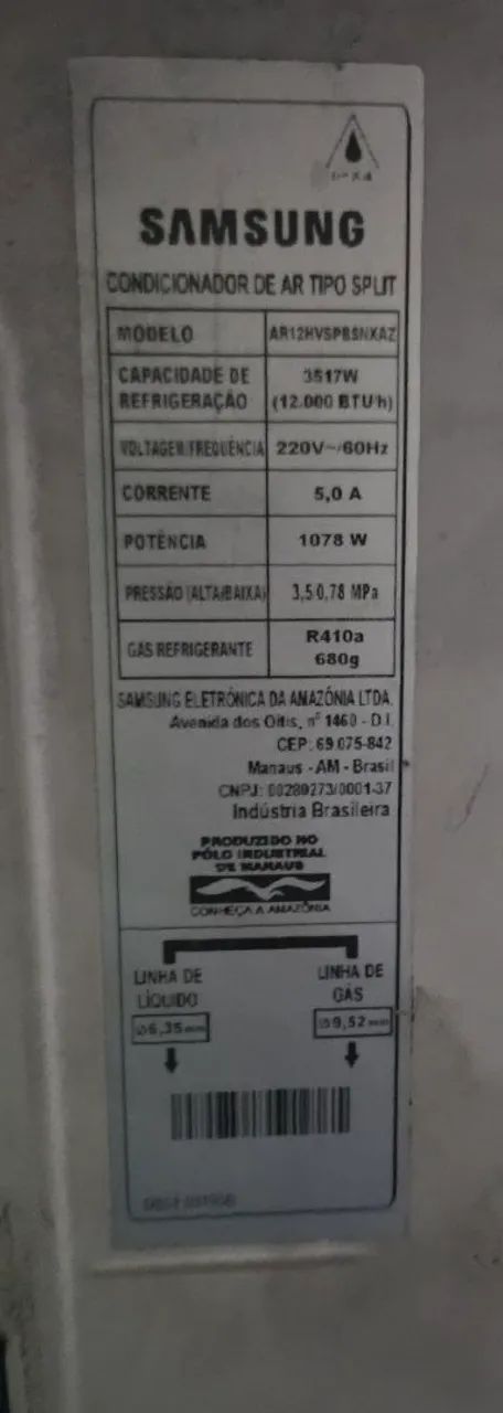 Ar condicionado 12.000BTUs com controle original  NÃO GELA - Foto 5