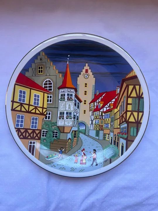 Pratos Decorativos Coleção Europa Antiga de Porcelana Schmidt - Foto 4