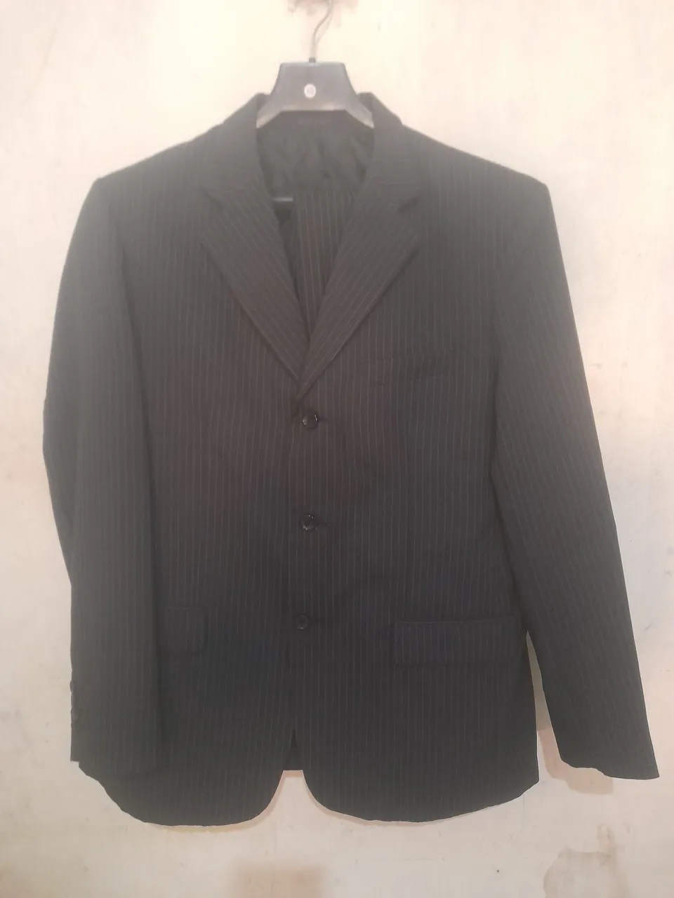 Terno Masculino Listrado Preto