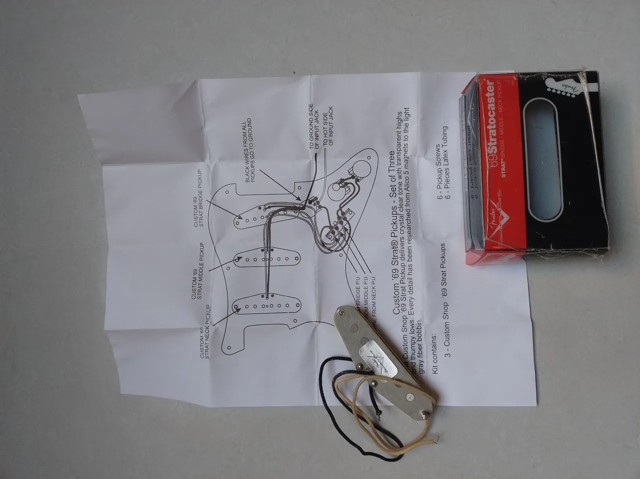Captador Pickup Fender Custom Shop 69 Stratocaster Braço/Meio/Ponte