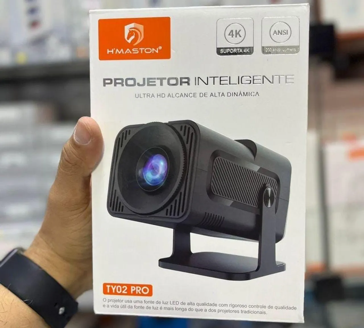 Projetor Inteligente H'MASTON TYO2 PRO - 4K