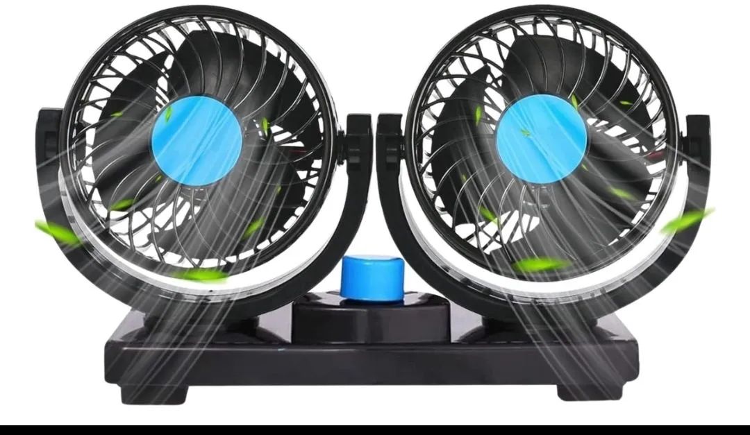Ventilador de carro duplo 12V - 2 em 1 - Novo