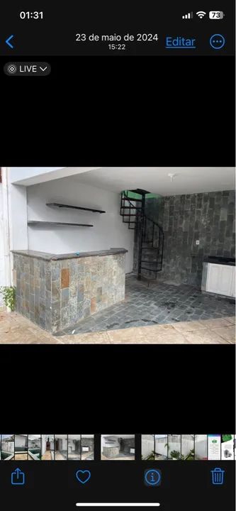 Escada espiral de ferro para área externa ou interna