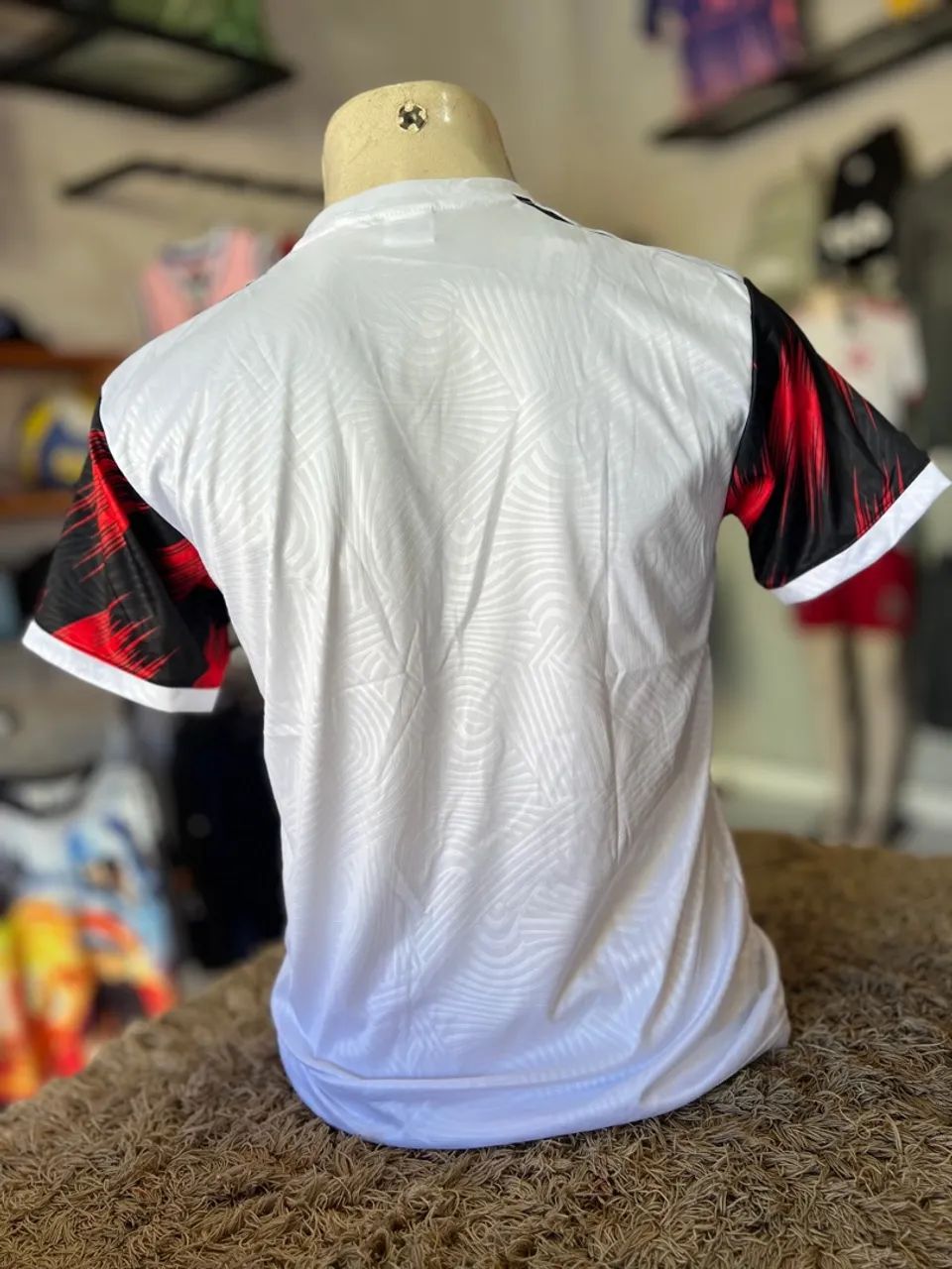 Camisa do Flamengo branca tecido 3D - Foto 4