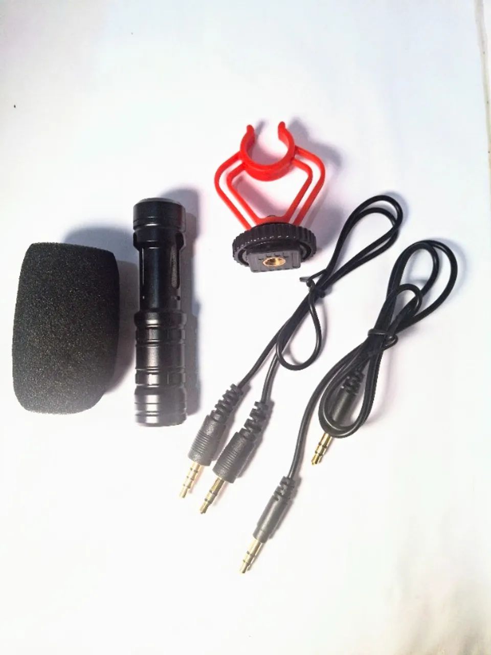 Microfone condensador profissional Andoer para camera e smartphone