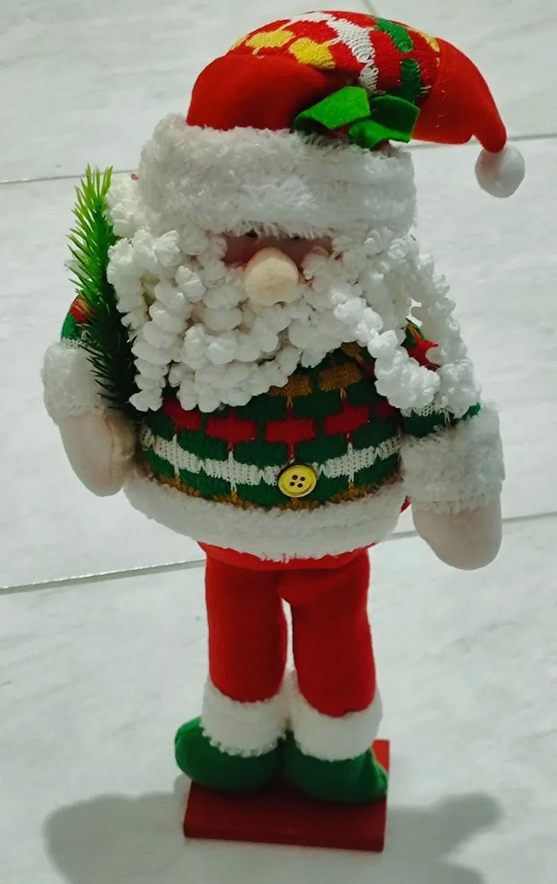 Boneco Papai Noel em Pé - Decoração de Natal 