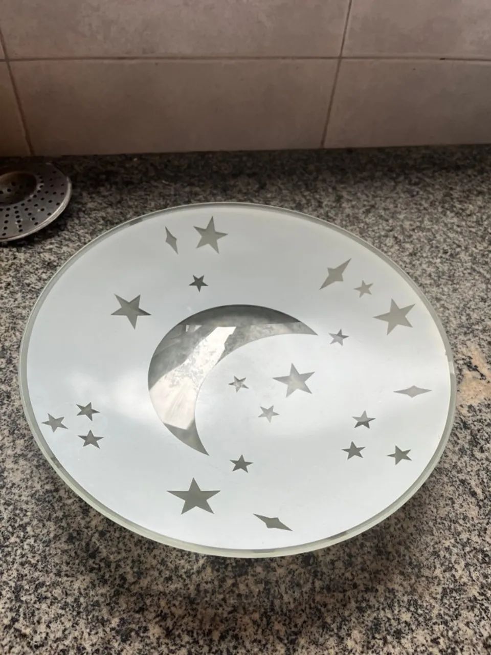 Lustre Plafon Lua Redondo 30cm 2xe27 Vidro Branco - Foto 2