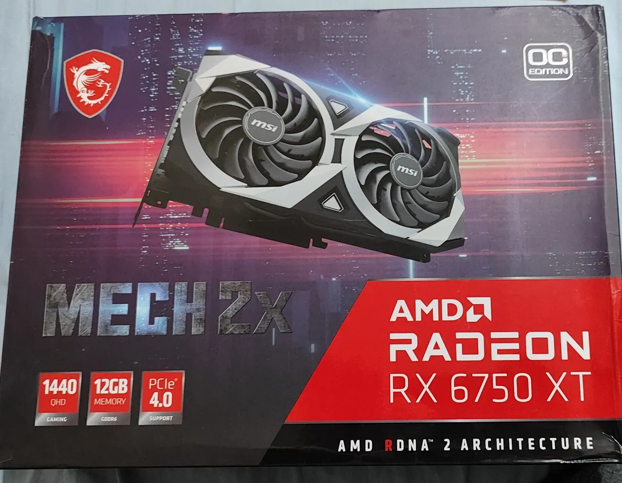 Placa de Vídeo MSI Radeon RX 6750 XT 12GB
