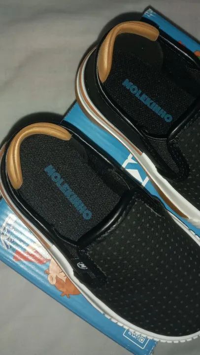 Tênis Molekinho Bebê - Tamanho 21 - Preto - Foto 3