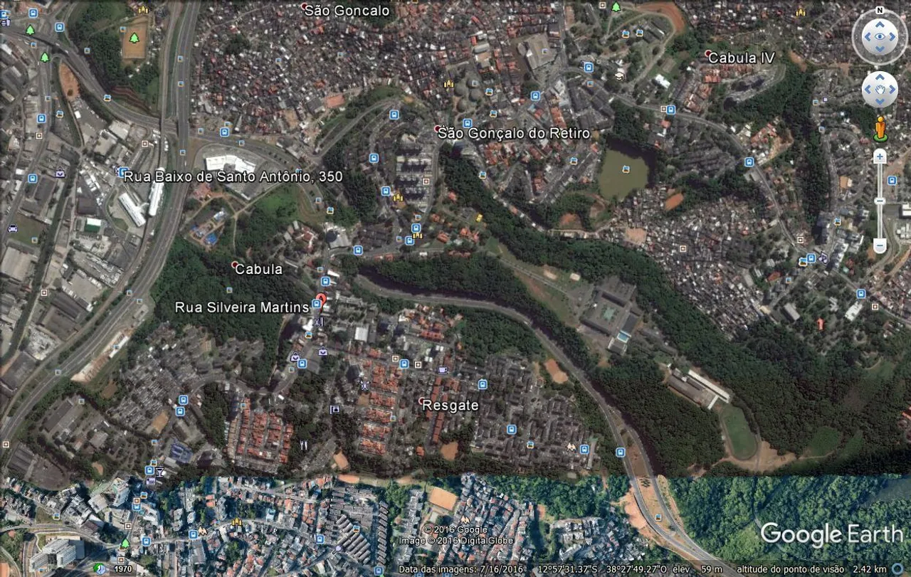 TERRENO COM 7.500 M2 NO BAIRRO DO CABULA COM 80 METROS DE FRENTE PARA AVENIDA PRINCIPAL