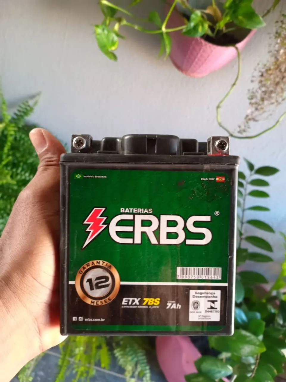 Bateria ERBS ETX 7BS 7Ah - 12 Meses de Garantia