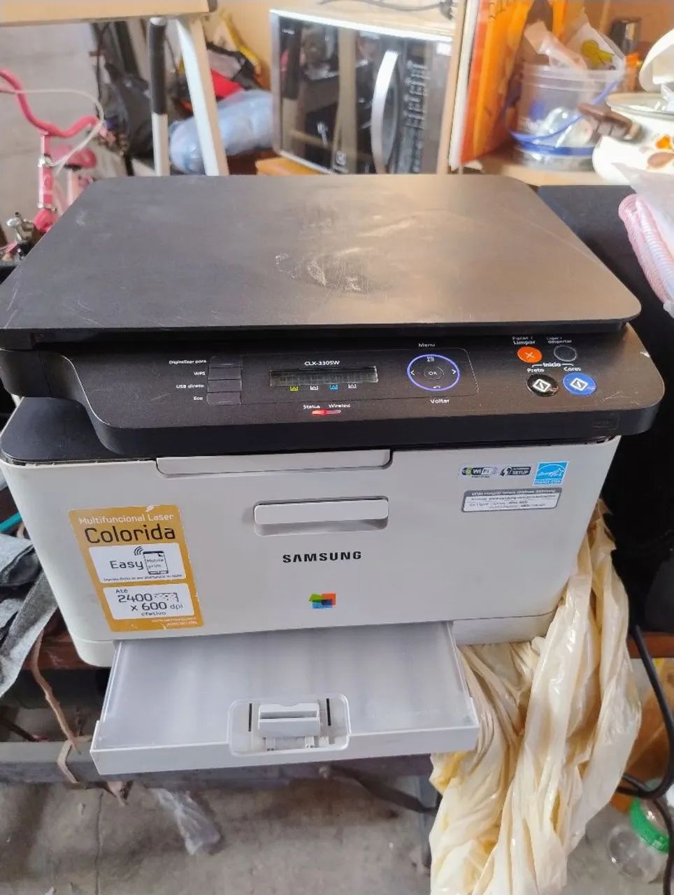 Impressora Samsung CLX-3305W Colorida Multifuncional