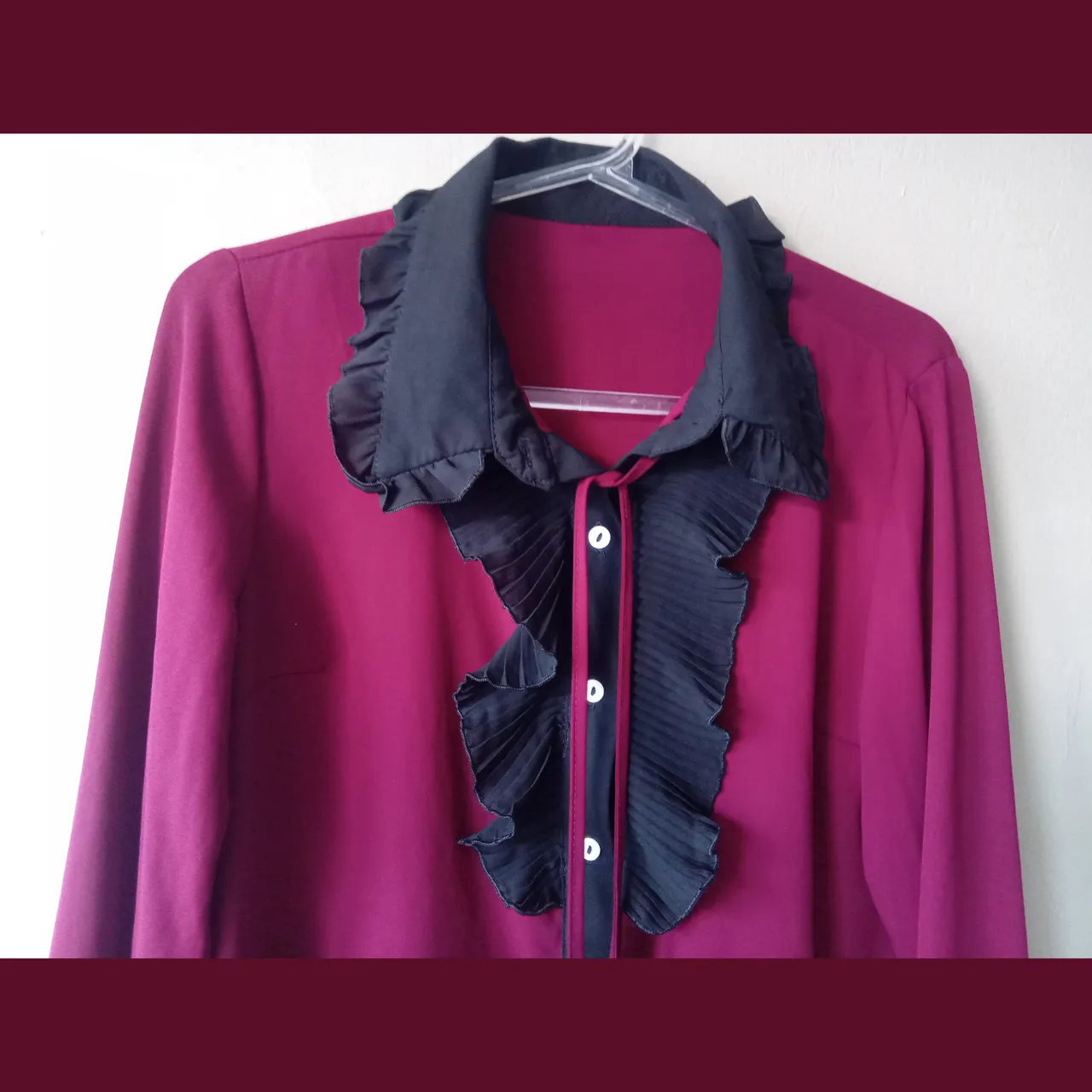 Blusa Social Vinho 38