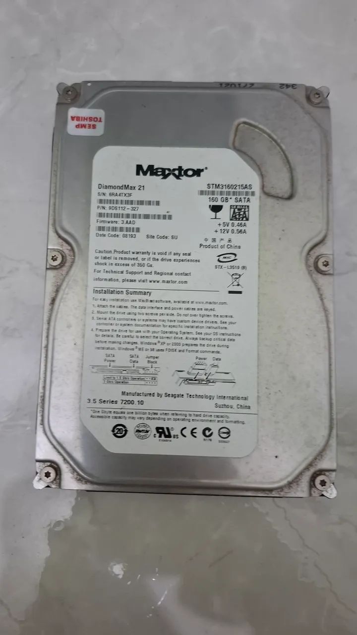 HD Maxtor 160GB SATA