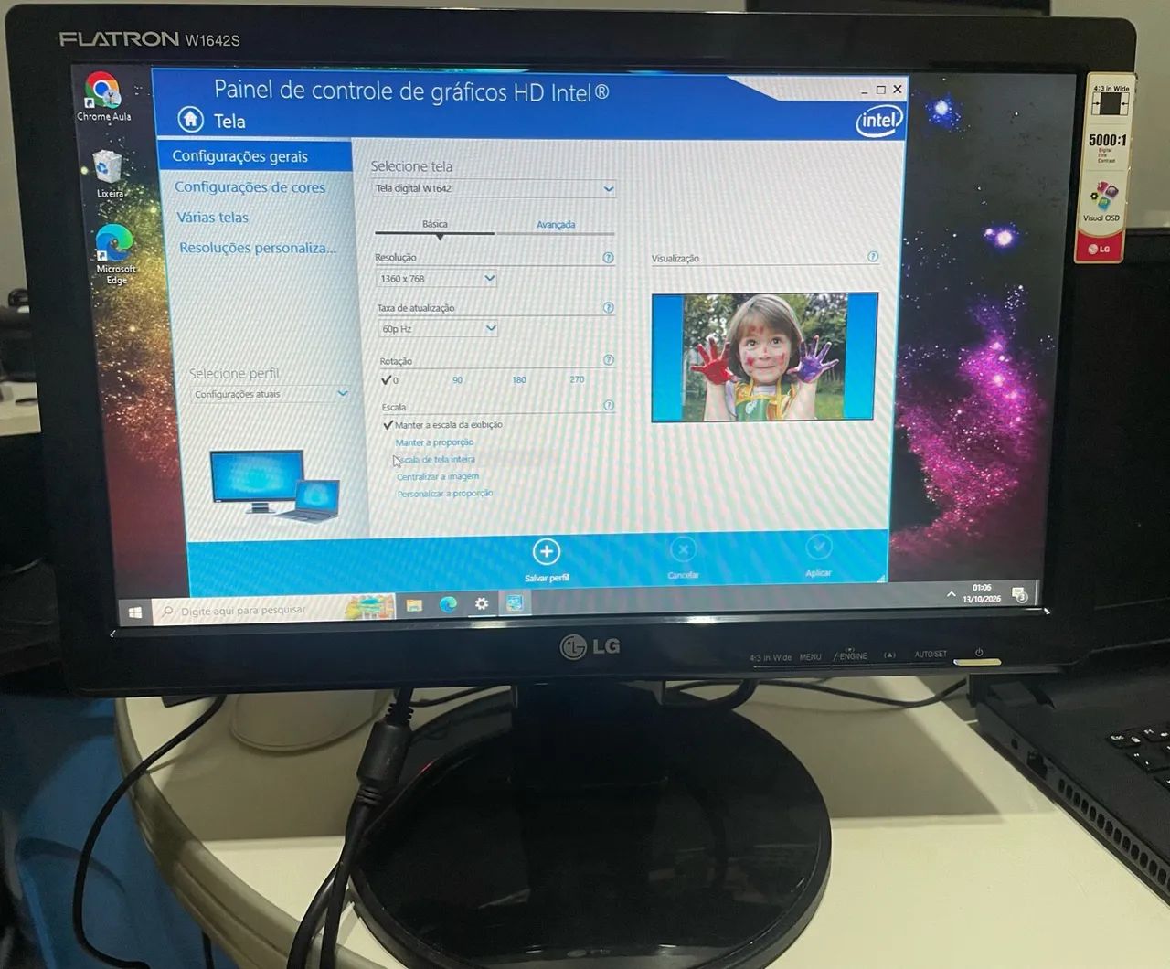 Monitor LG 15.6 VGA funcionando 