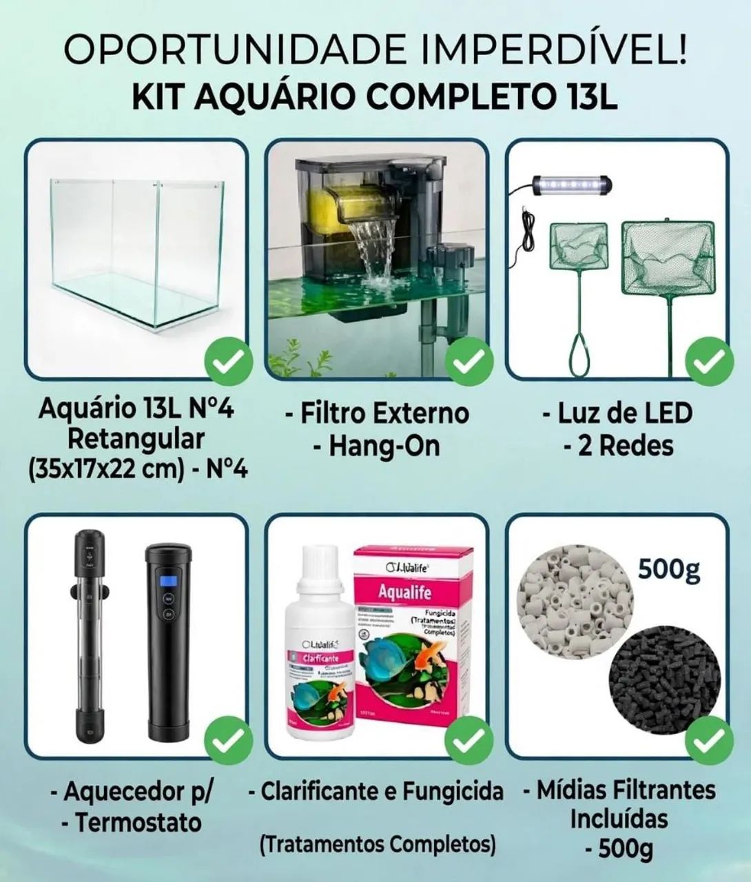 Kit aquário completo!