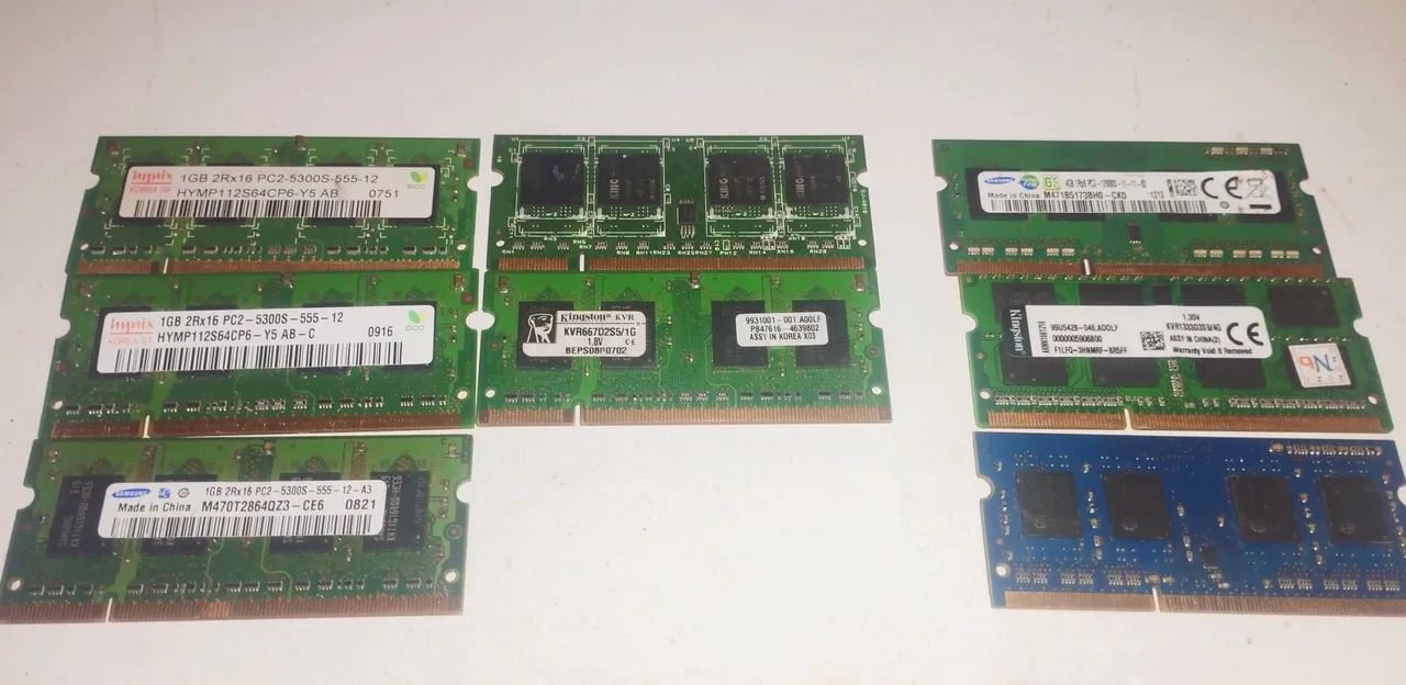Memória RAMs - PC e Notebook (Leia)