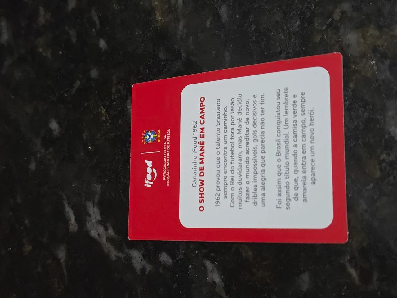 Card Canarinho iFood 1962 - Foto 2