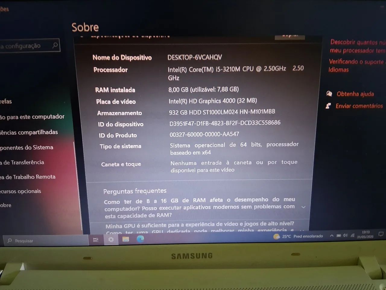 Samsung ativ book 2 np270e5g-kd2br  - Foto 5