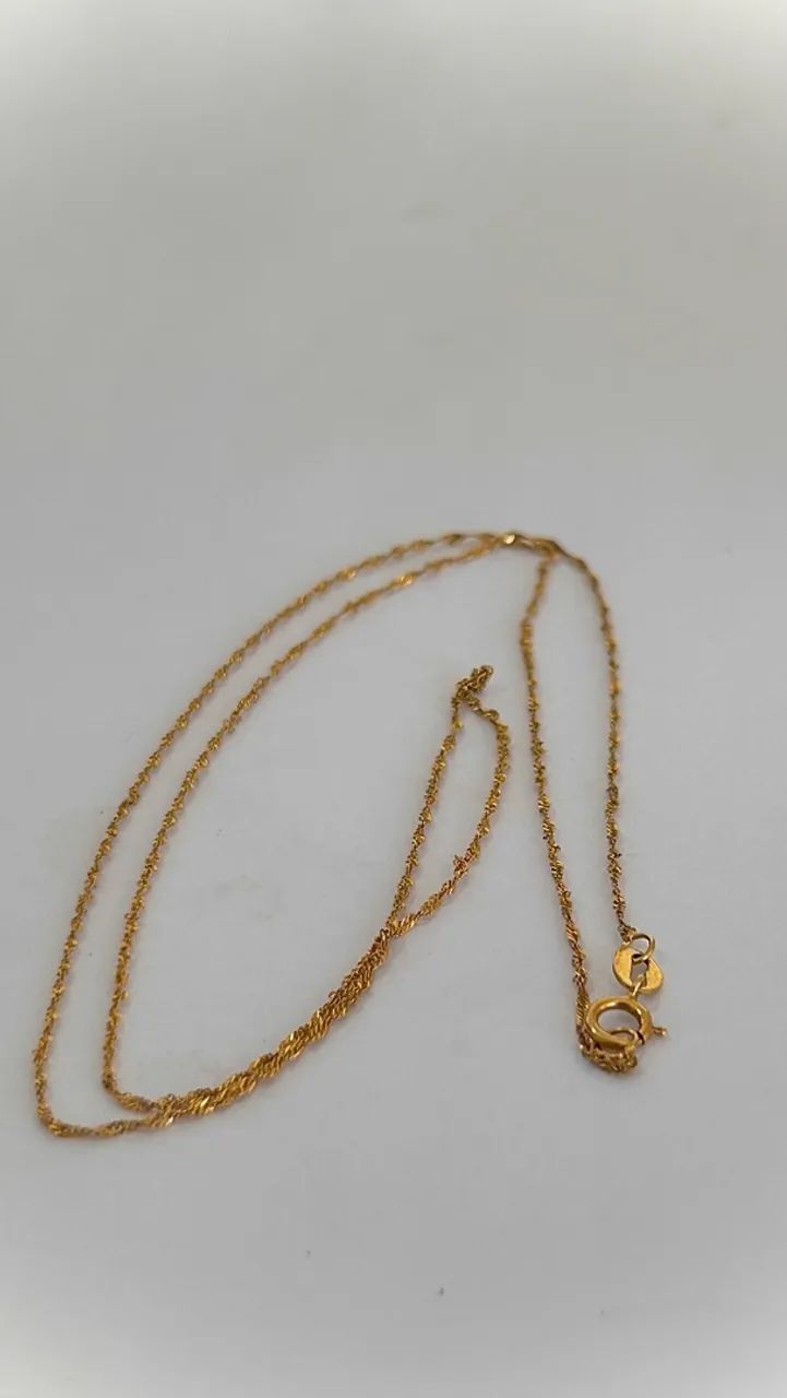 Corrente trançada de ouro 750