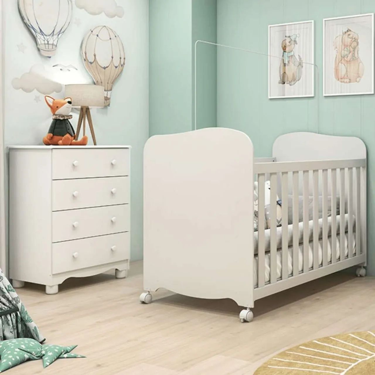 Conjunto enxoval berço e cômoda Europa - Foto 3